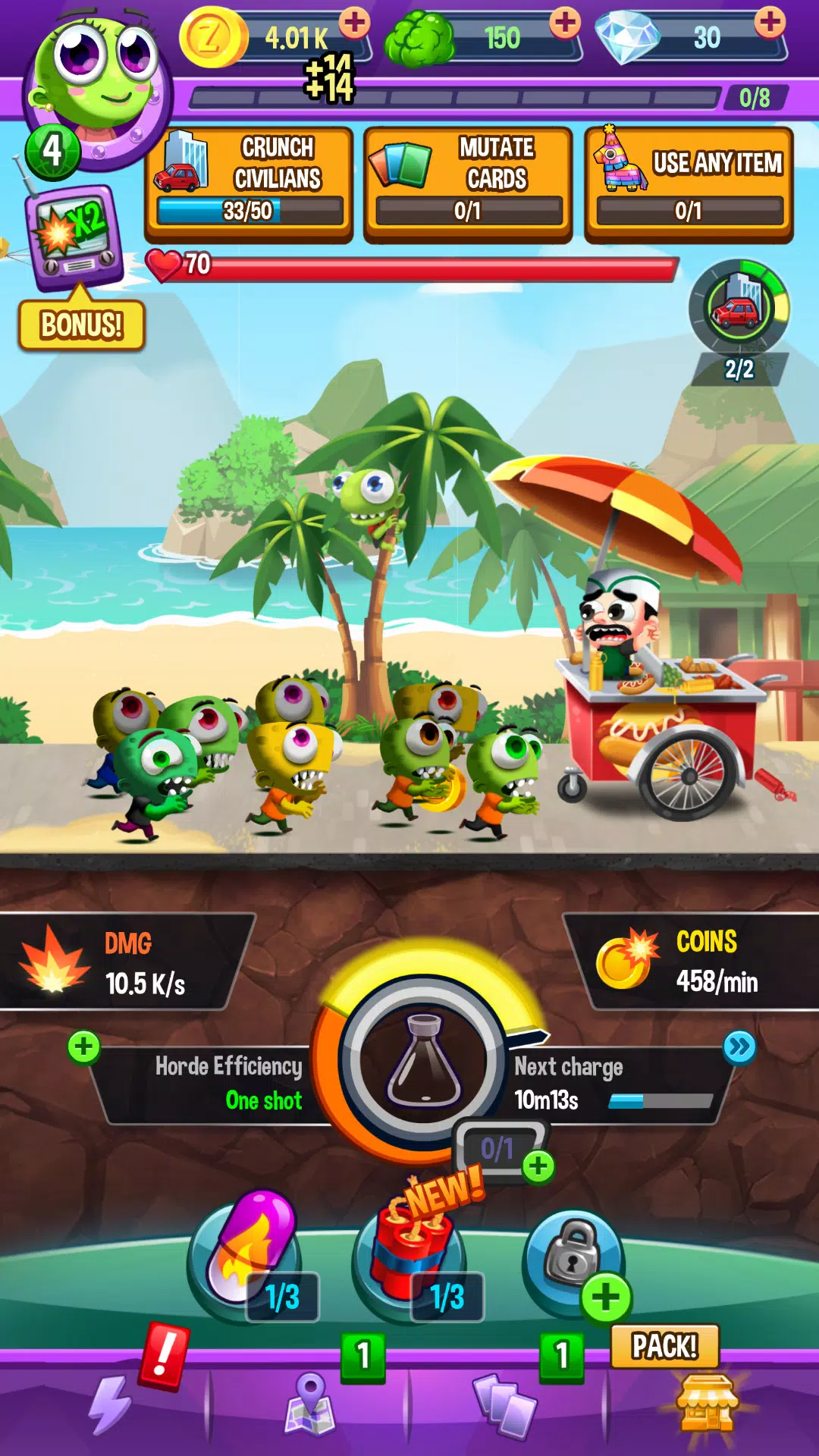 Idle Rush : Zombie Tsunami 스크린샷 0