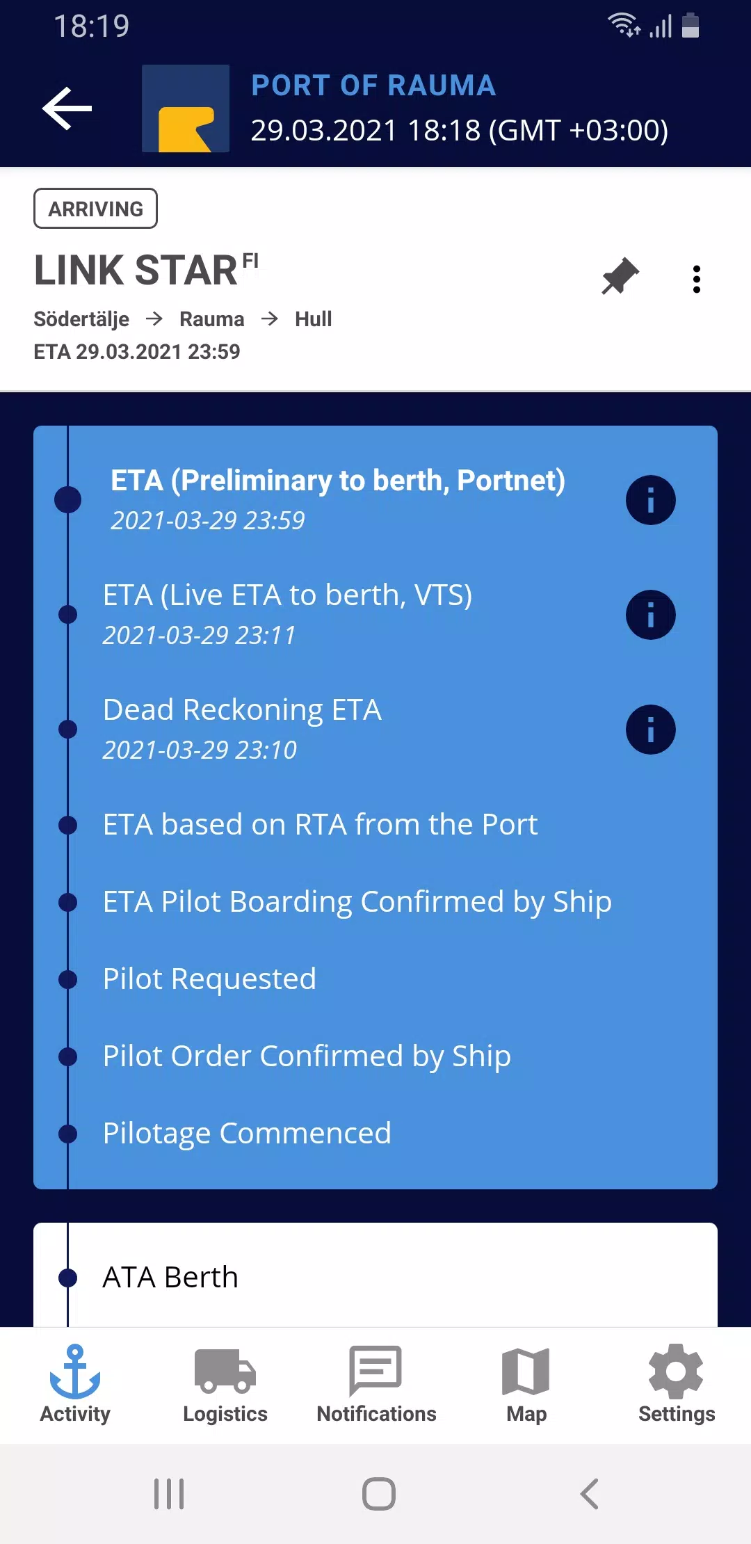 Port Activity スクリーンショット 2