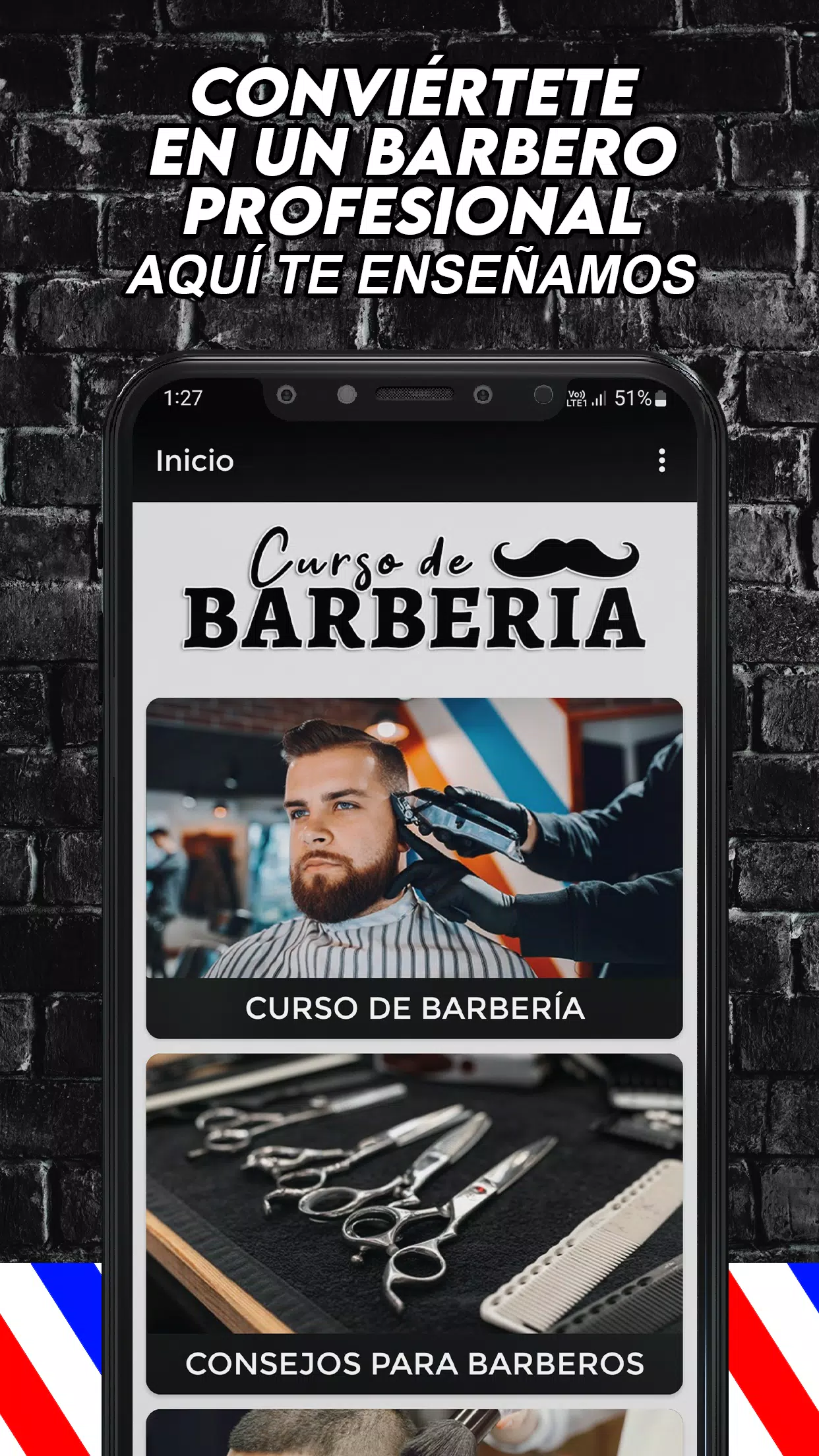 Curso de Barberia y Peluquería Captura de pantalla 0