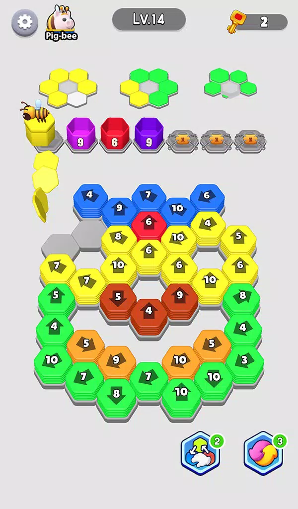 Bee Out - Hexa Away Puzzle Screenshot 3