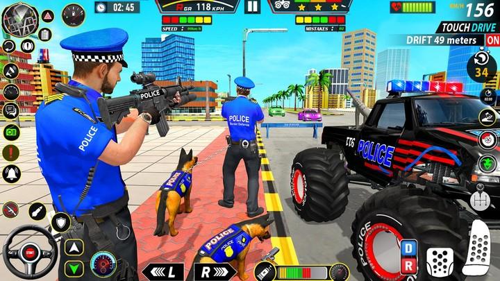 Police Monster Truck Car Games スクリーンショット 0