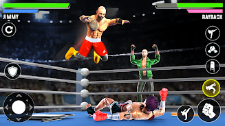 Real Fighting Wrestling Games Capture d'écran 1