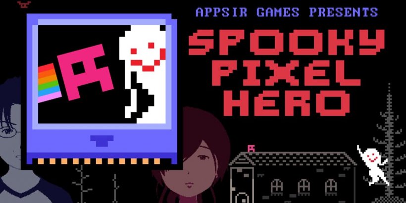 Spooky Pixel Hero에서 유령의 Atari 스타일 게임을 탐색합니다.