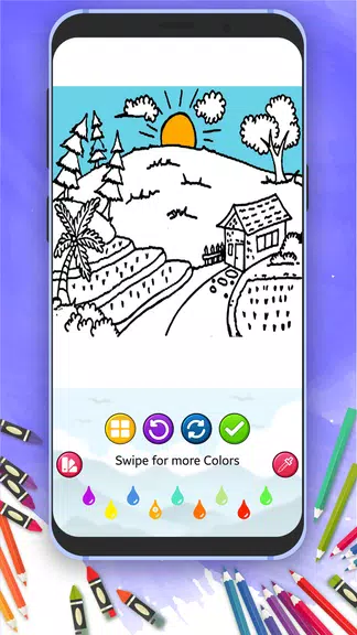 Scenery Coloring Book Captura de pantalla 3