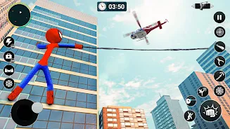 Flying Spider Rope Hero Games Capture d'écran 3