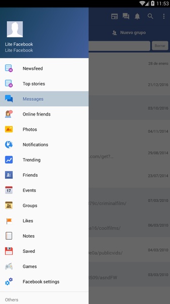 Lite Messenger Facebook應用截圖第0張