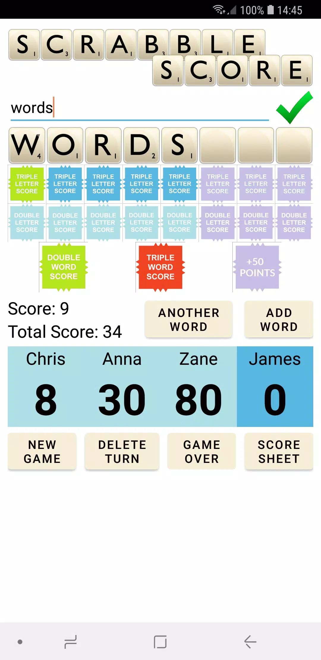 Scrabble Score應用截圖第1張