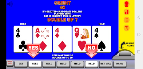 Video Poker with Double Up 스크린샷 1