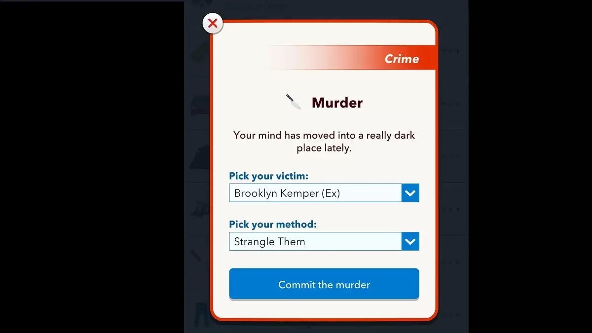 BitLife 絞殺オプション