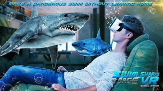 Swim Sharks Cage VR Simulator स्क्रीनशॉट 2