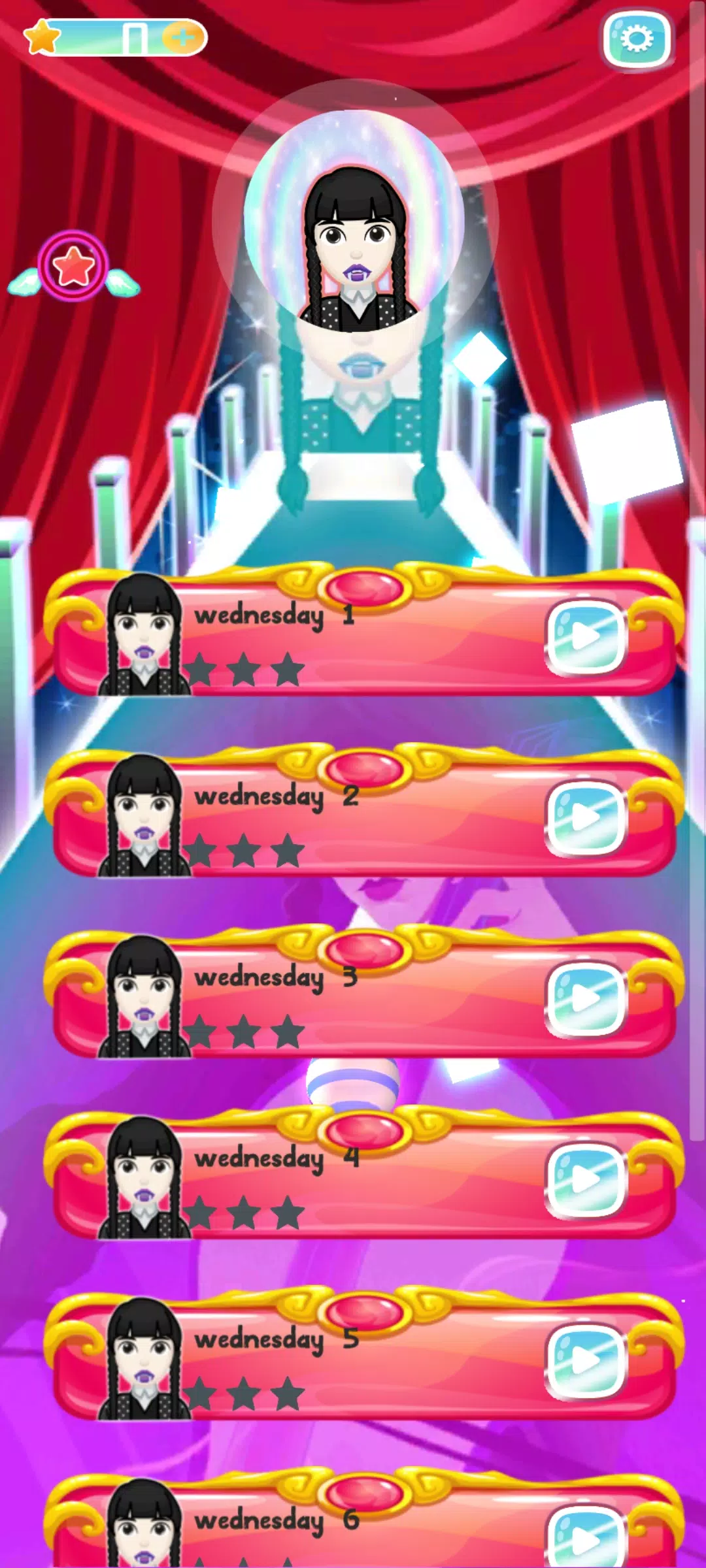 Wednesday Addams tiles piano Скриншот 0