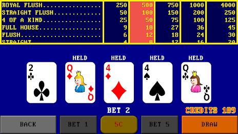 Video Poker Simulator Tangkapan skrin 0