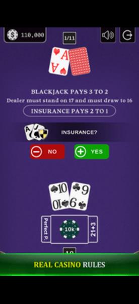 Blackjack 21 - Side Bets Ảnh chụp màn hình 1