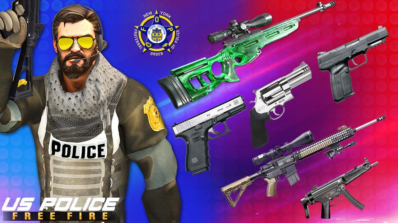 US Police Free Fire - Free Action Game应用截图第2张