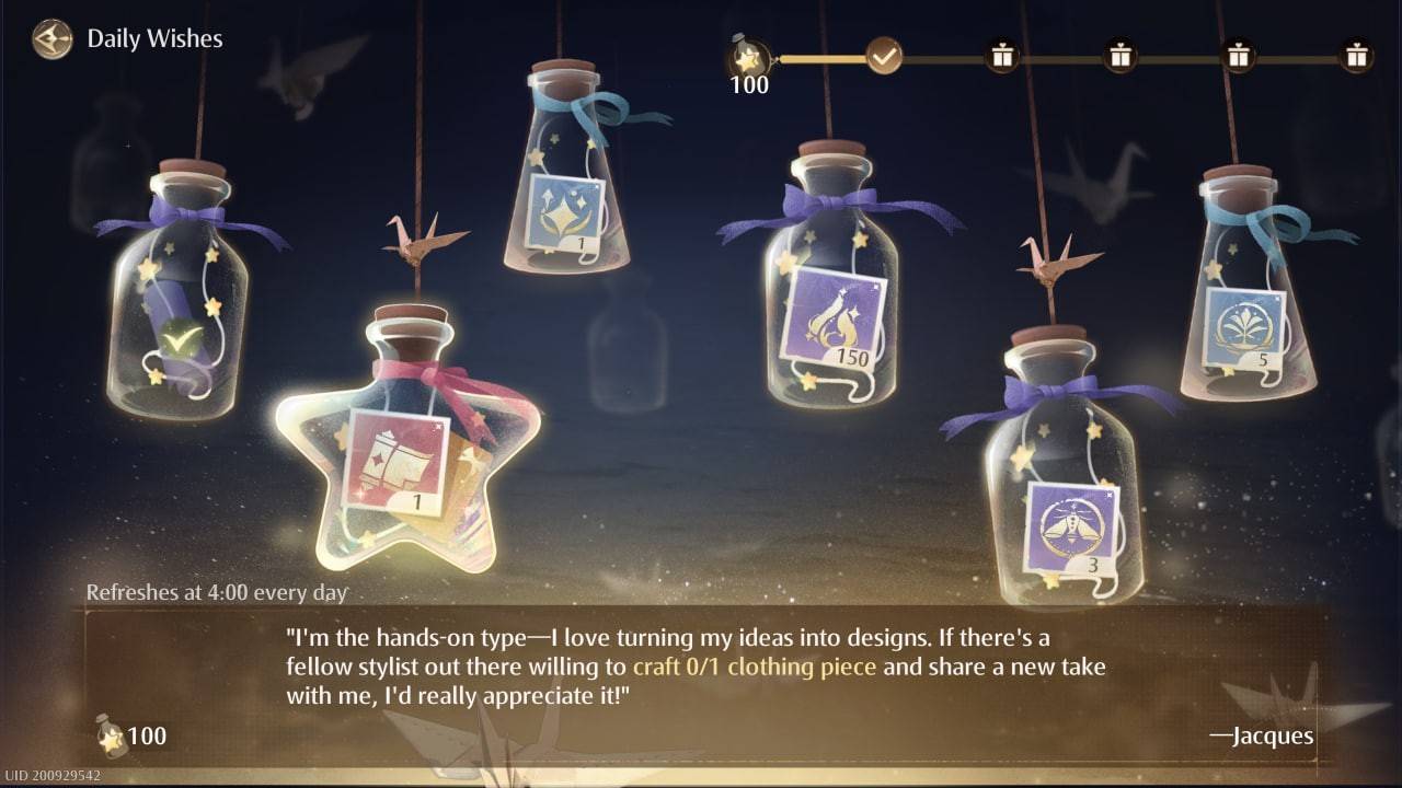 Infinity Nikki Melengkapkan Pencarian Harian