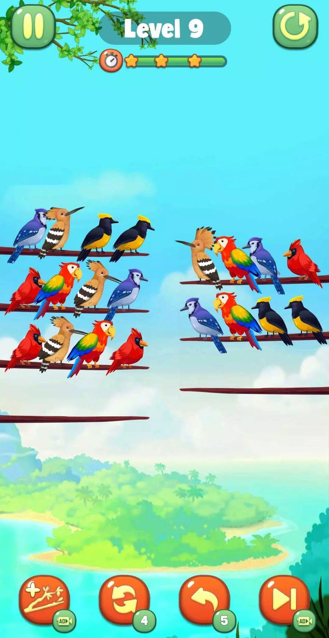 Bird Sort 스크린샷 1