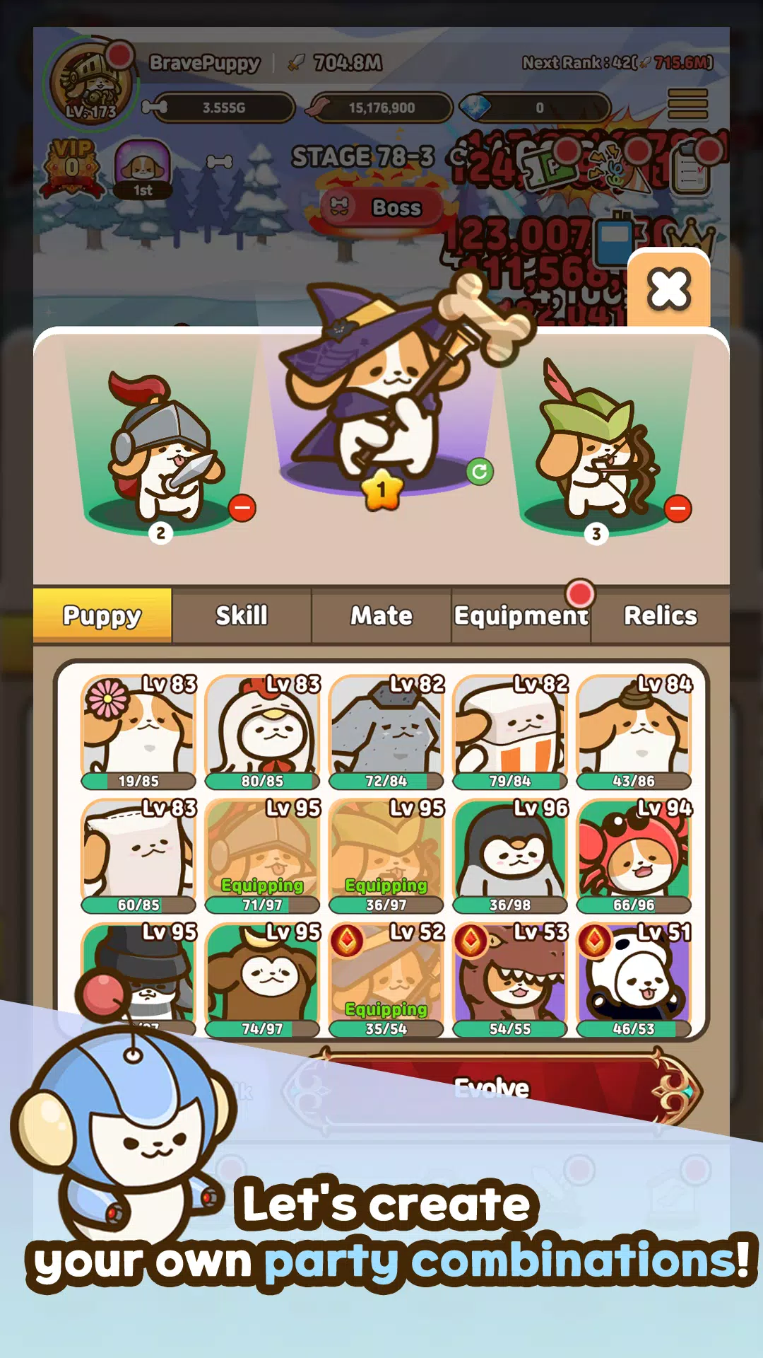 Bravepuppy Idle Adventure Скриншот 2