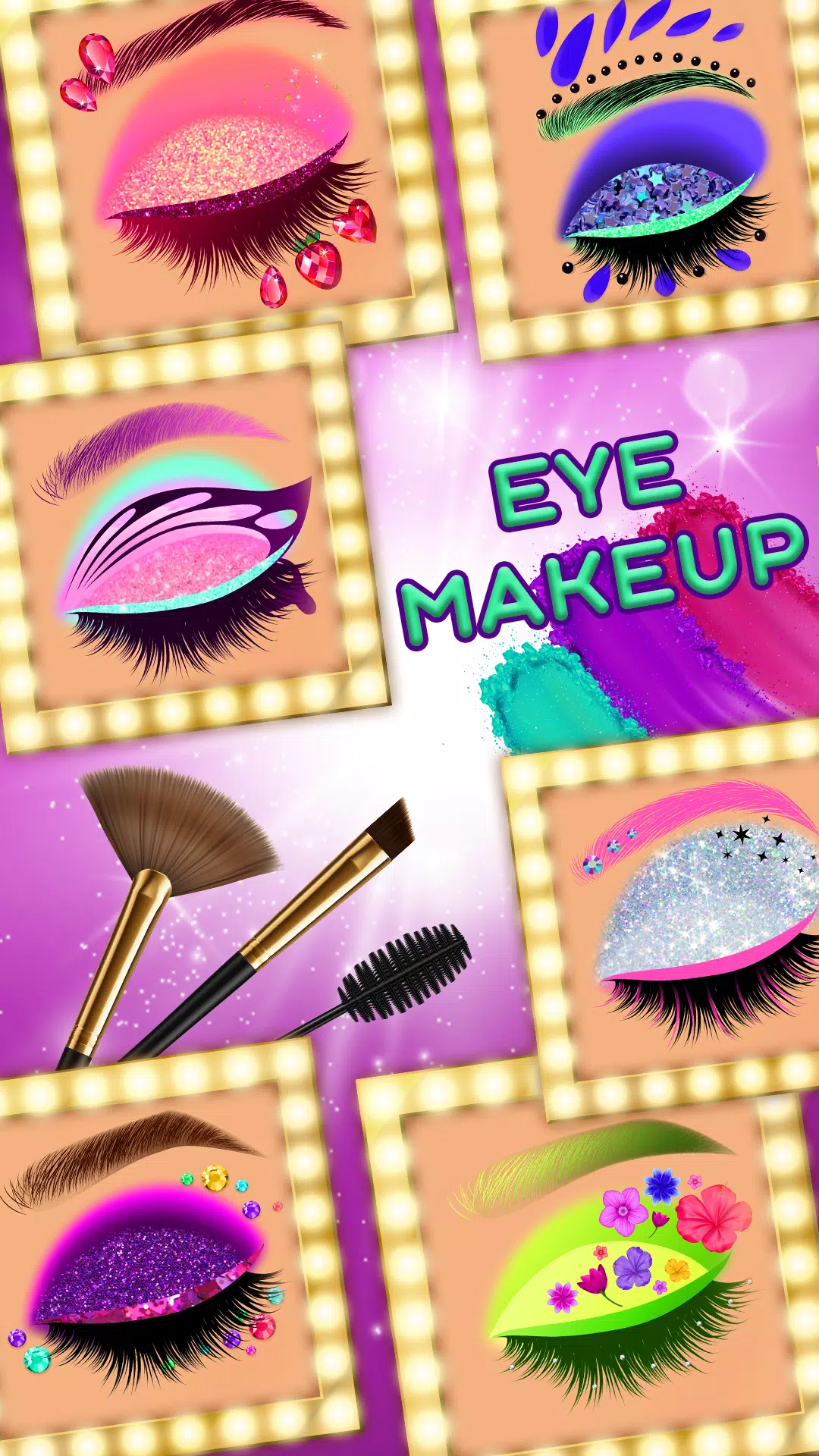 Eye makeup for girls Schermafbeelding 0