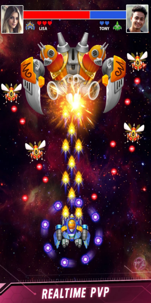 <p><strong>Space shooter - Galaxy attack</strong> oferuje nieograniczoną akcję z setkami poziomów na różnych planetach. Wykonuj misje, awansuj i podbijaj nowe planety z unikalnymi motywami i wrogami. Każda planeta przedstawia nowe wyzwania, dzięki którym Twoja podróż będzie ekscytująca. Weź udział w szczęśliwej rundzie, aby zdobyć bonusy i przedmioty premium, zwiększając swoją drogę do zwycięstwa.</p>
<p><strong>Oszałamiająca grafika</strong></p>
<p>Ciesz się zapierającą dech w piersiach grafiką 2D i żywymi efektami w <strong>Space shooter - Galaxy attack</strong>. Od szczegółowego statku kosmicznego po olśniewające eksplozje, każdy element został stworzony z myślą o wizualnej rozkoszy. Zróżnicowane planety zapewniają bogate tło dla bitew, a wciągające efekty dźwiękowe zwiększają wrażenia z wojny kosmicznej, sprawiając, że gra nie może się oprzeć.</p>
<p>Dołącz do milionów graczy na całym świecie w walce o galaktyczną dominację. Pobierz <strong>Space shooter - Galaxy attack</strong> teraz i zanurz się w niesamowitą przygodę w przestrzeni kosmicznej. Los galaktyki jest w Twoich rękach – jesteś gotowy?</p>
<p><strong>Ekscytujące misje strzelania ze statków</strong></p>
<p>Dołącz do szeregów bohaterów galaktyki w misji obrony ludzkiego pokoju przed najeźdźcami z kosmosu. Kontroluj swój nowoczesny statek kosmiczny za pomocą prostych machnięć palcami, unikając ataków wroga i uwalniając potężną siłę ognia. Zmierz się z różnymi klasami wrogów, których kulminacją będą epickie bitwy z potężnymi bossami na końcu każdego poziomu.</p>
<p><strong>Różne systemy i ulepszenia wroga</strong></p>
<p> Spotkaj różnorodnych wrogów wykraczających poza klasyczny styl strzelania do kurczaków, w tym statki powietrzne o unikalnych kształtach i śmiercionośnej broni, takiej jak deszcz, ogniste kule, grzmoty, armaty, lasery i nie tylko. Dostosuj się do rosnącej częstotliwości ataków i pokonuj intensywne burze pocisków w miarę przechodzenia przez wymagające poziomy.</p>
<p><strong>Ulepszenia statków i eksploracja planet</strong></p>
<p>Przetrwaj rosnące wyzwania, ulepszając moc swojego statku i odblokowując nowe statki, zbroje, broń i ulepszenia. Popraw wygląd swojego statku i możliwości bojowe dzięki większym lufom i rakietom nuklearnym, dzięki którym możesz sprostać nawet najtrudniejszym misjom na różnych planetach.</p>
<p><img src=