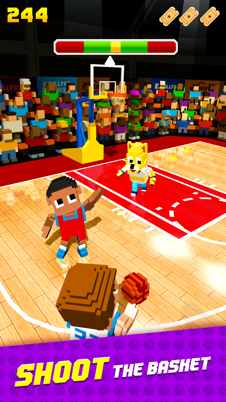 Blocky Basketball FreeStyle Ảnh chụp màn hình 0