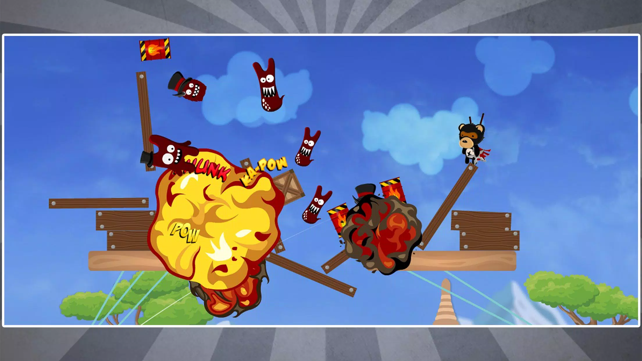 Schermata Ninja Bear: Slingshot Shooter 2