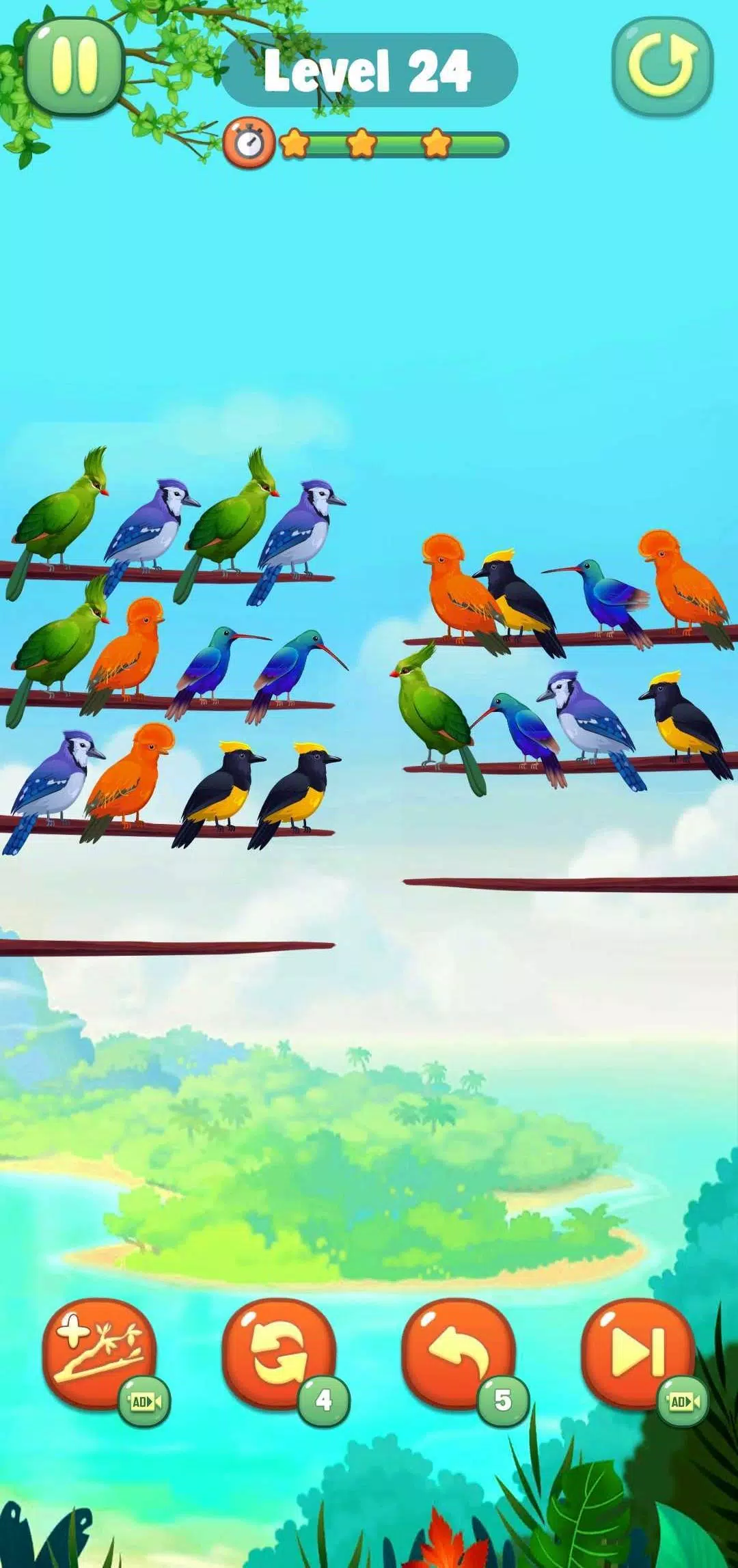 Bird Sort 스크린샷 3