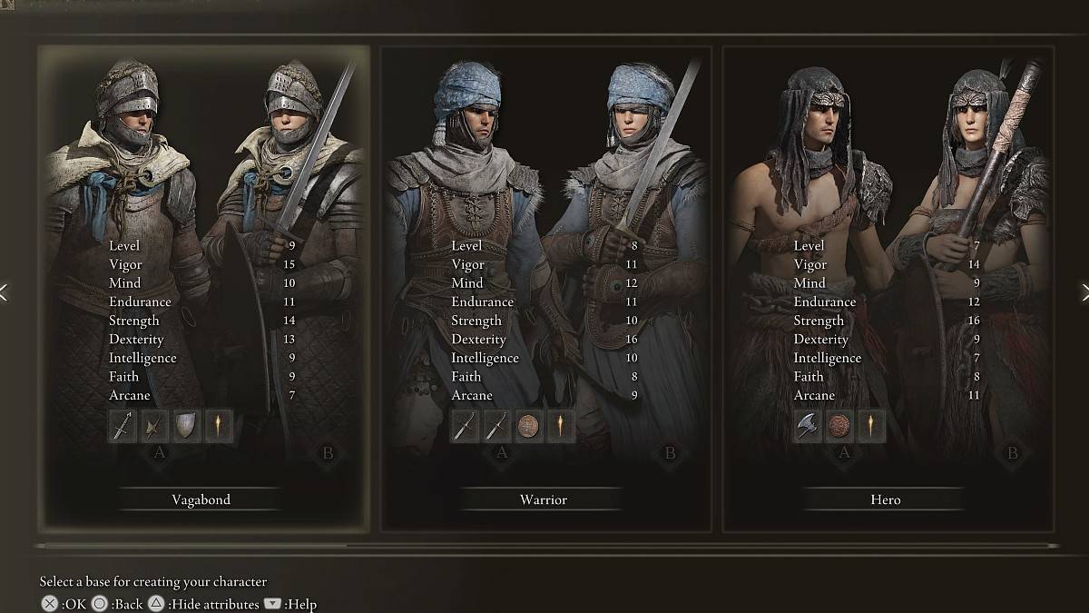 Vagabond Class sa Elden Ring.