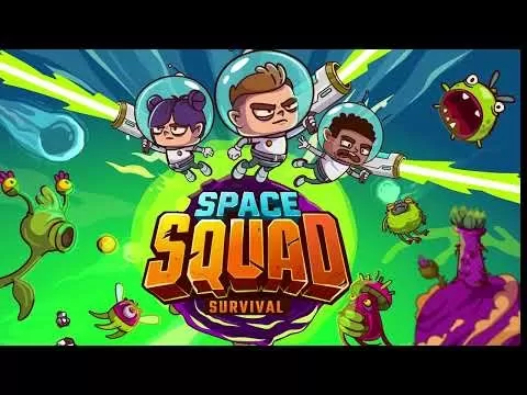Space Squad Survival gameplay showing ship combat against alien forces