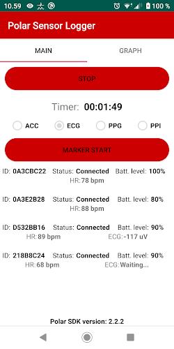 Polar Sensor Logger Screenshot 0