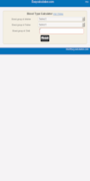 Blood Type Calculator Captura de tela 1