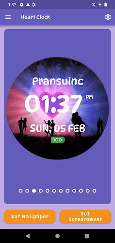 Heart Clock Live Wallpaper Screenshot 1