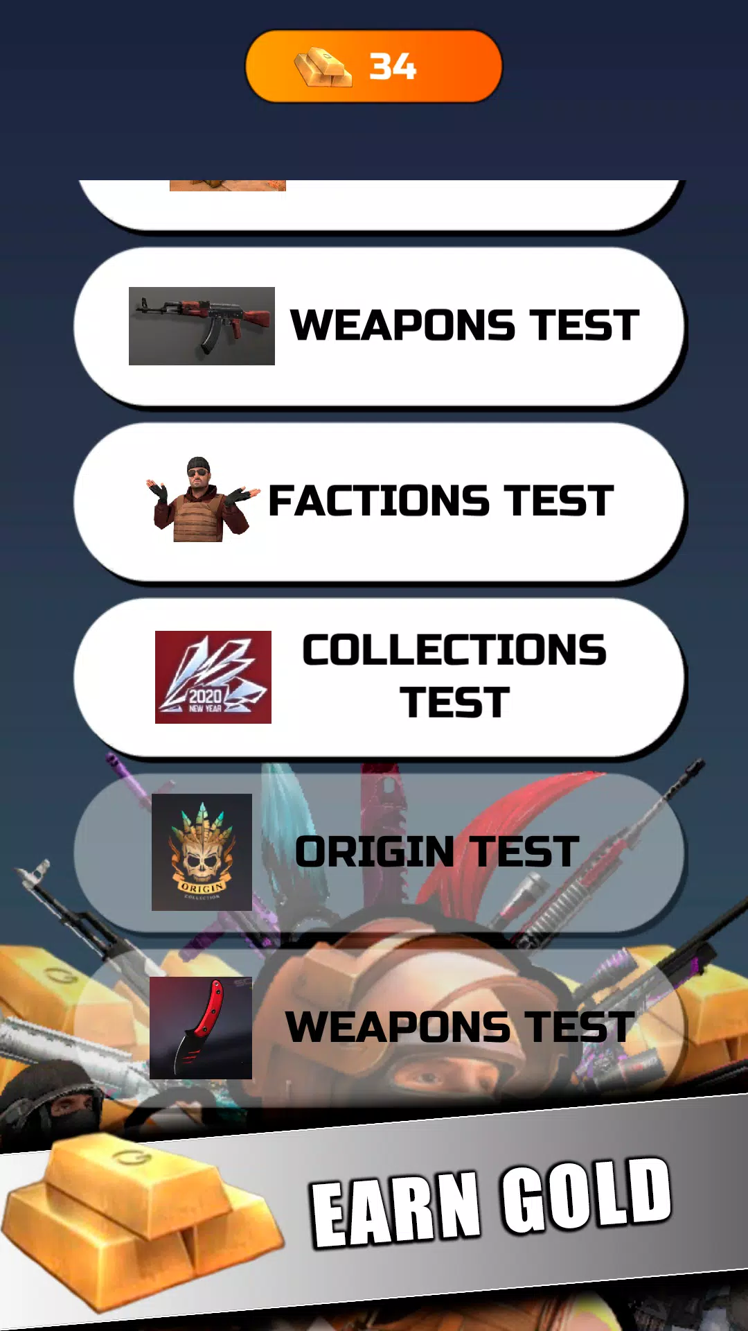 STANDOFF 2 - Mega Quiz Capture d'écran 2