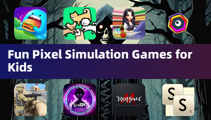 Unterhaltsame Pixel-Simulations-Spiele für Kinder